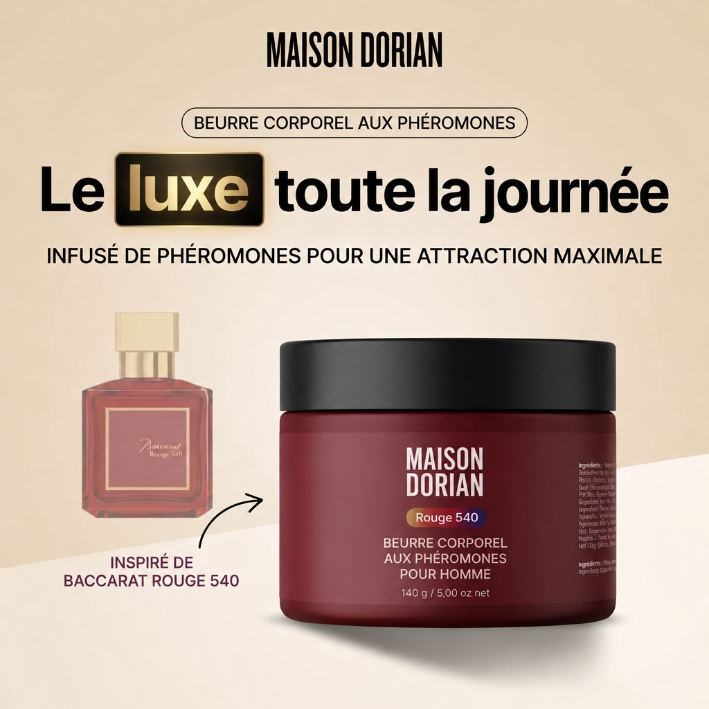 Rouge 540 - Maison Dorian, beurre corporel aux phéromones pour homme